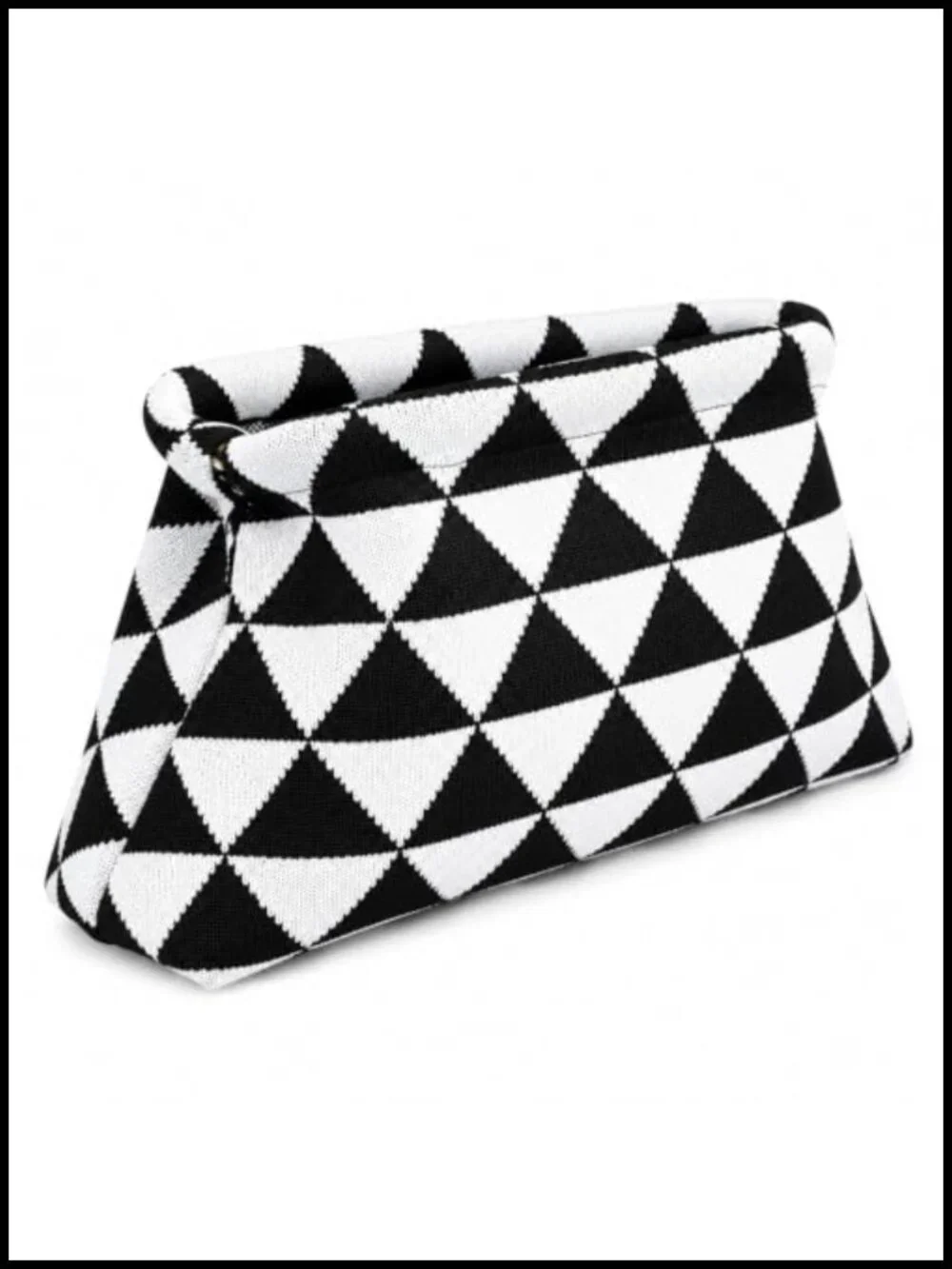 Woven Mahjong Tile Storage Bag with Wide Opening Spring Close Portable Carrying